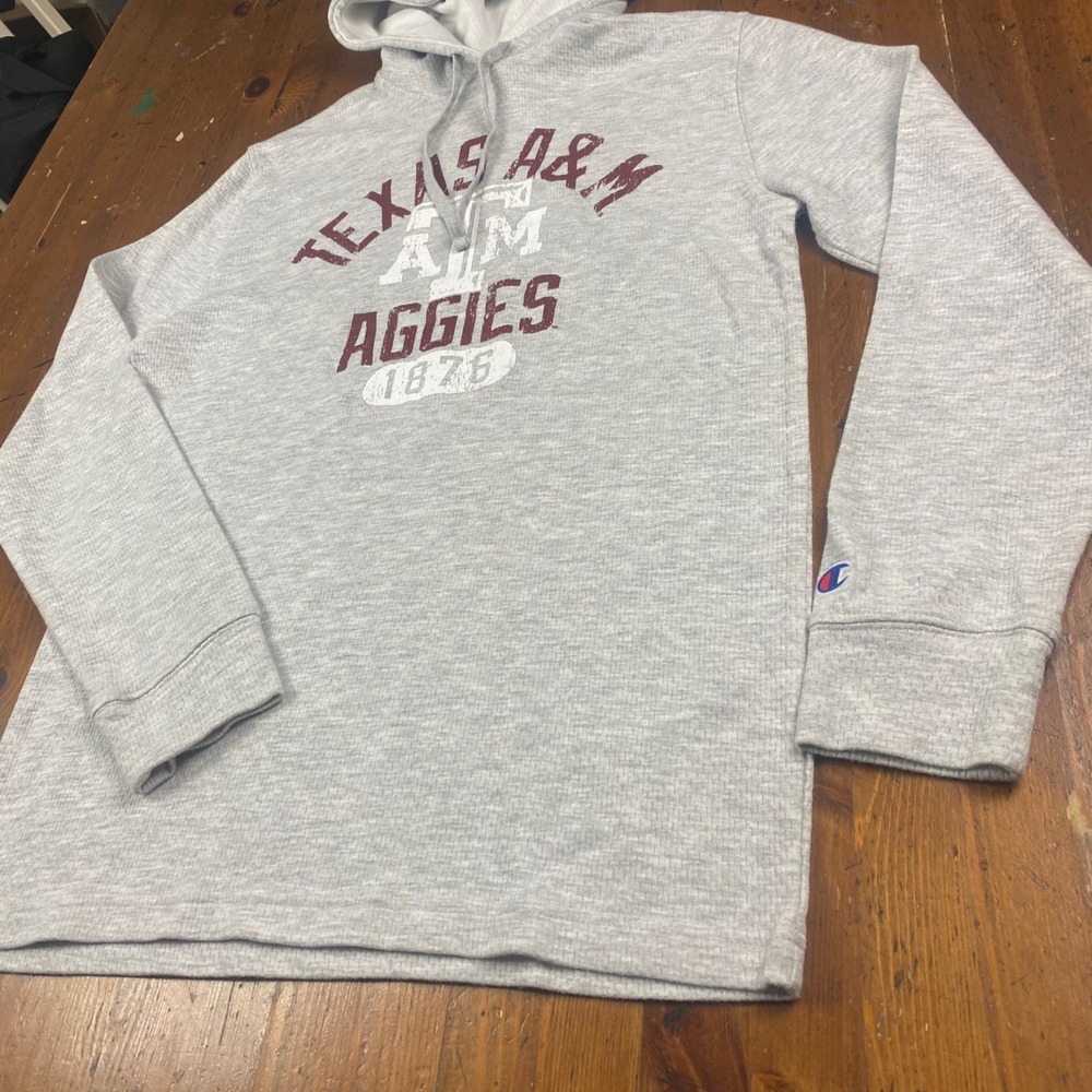 Champion Texas A&M Aggies Hoodie Grey Mens Size M Pullover Athletic Wear - Picture 4 of 8